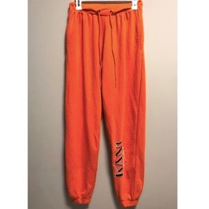 Women Pretty Little Thing Orange Sweatpants Medium